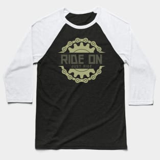 Ride On Mountain Bike Baseball T-Shirt